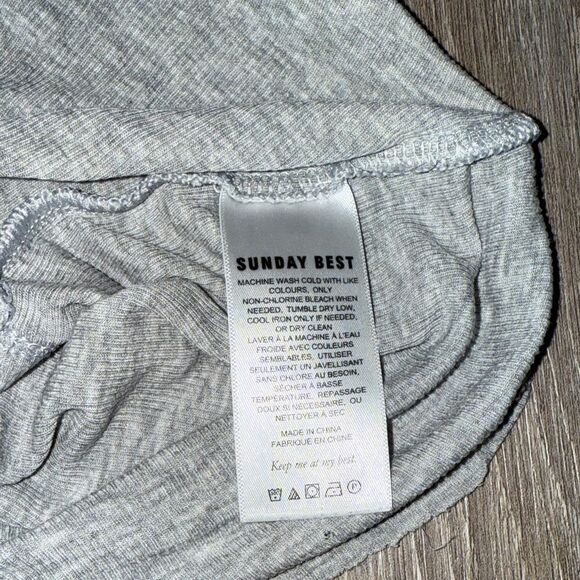 Sunday Best Heather Gray Ribbed Crop Top - Picture 3 of 3